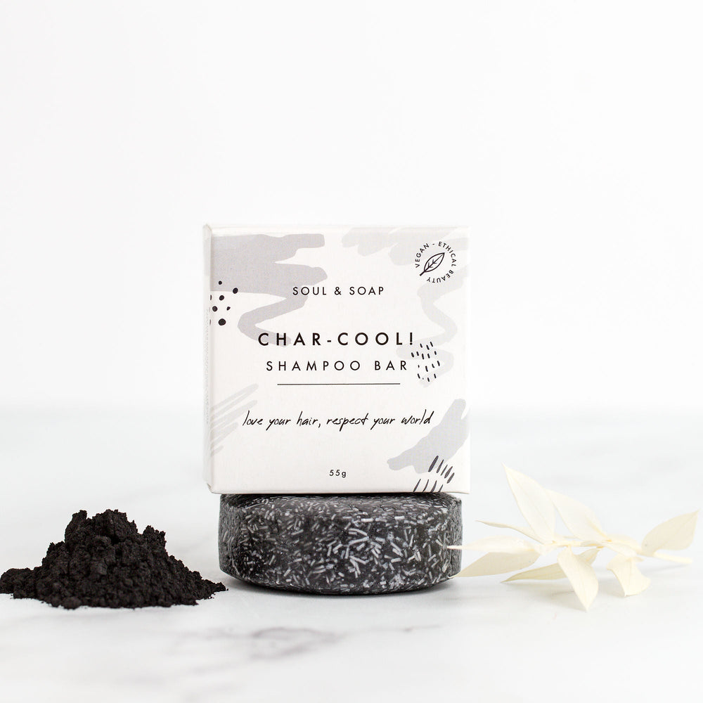 Detoxifying Char-Cool Shampoo Bar - Vegan