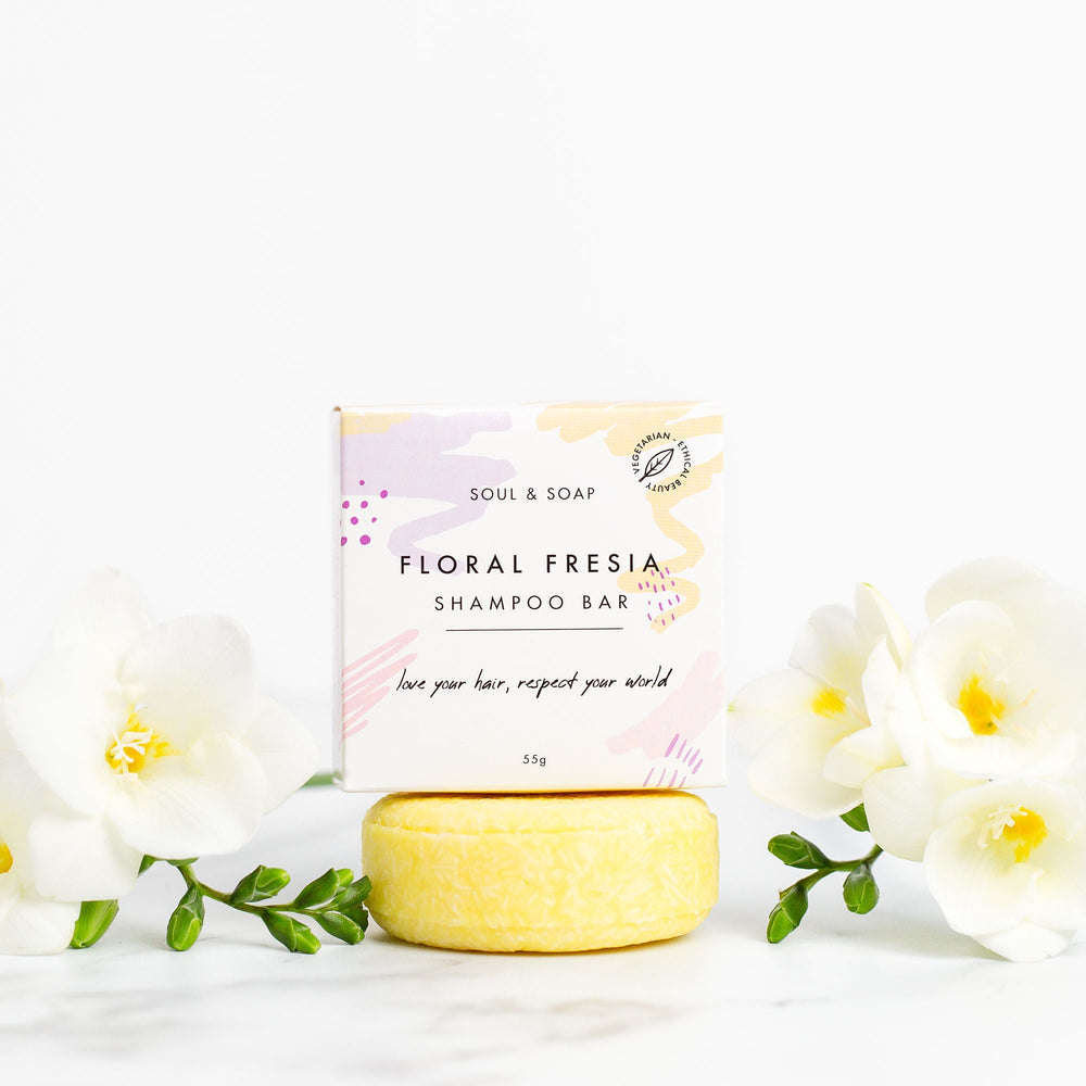 Floral Freesia Solid Shampoo Bar For All Hair Types