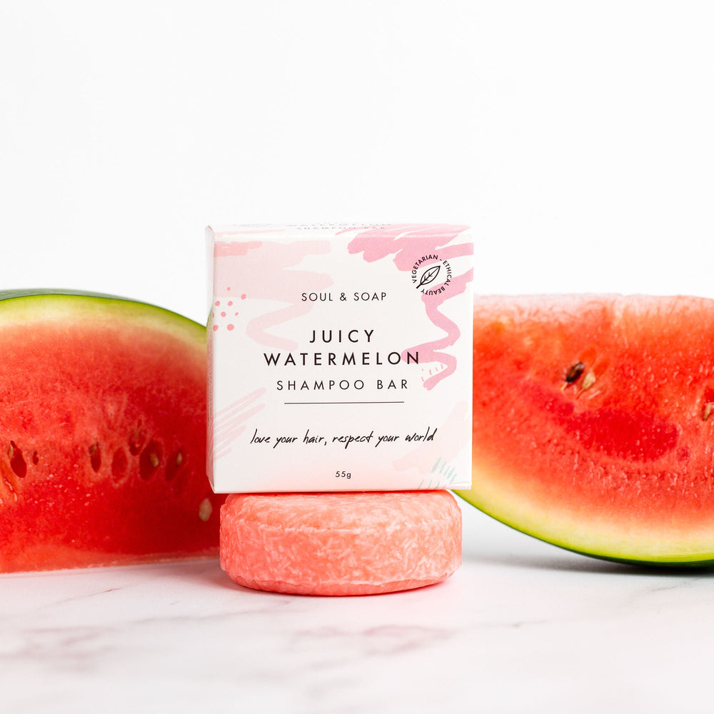 Juicy Watermelon Solid Shampoo Bar For All Hair Types