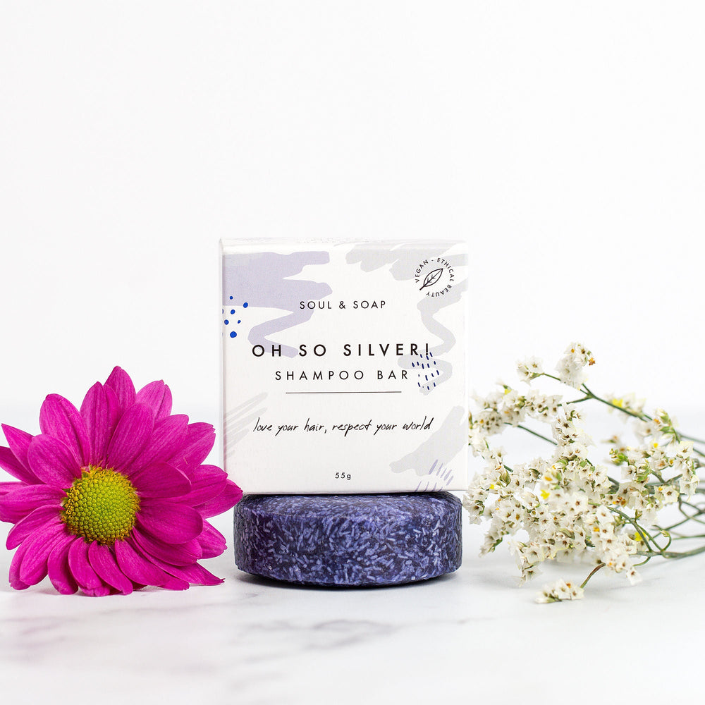 Oh So Silver Solid Shampoo Bar For Blonde and Colour Treated Hair - Vegan