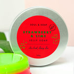 Strawberry and Lime Jelly Soap - Soul and SoapHandmade Soap