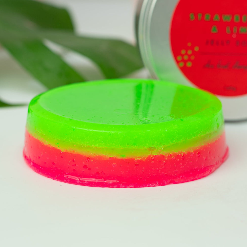 Strawberry and Lime Jelly Soap - Soul and SoapHandmade Soap