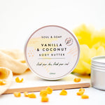 Coconut & Vanilla Body Butter - Soul and SoapMoisturisers