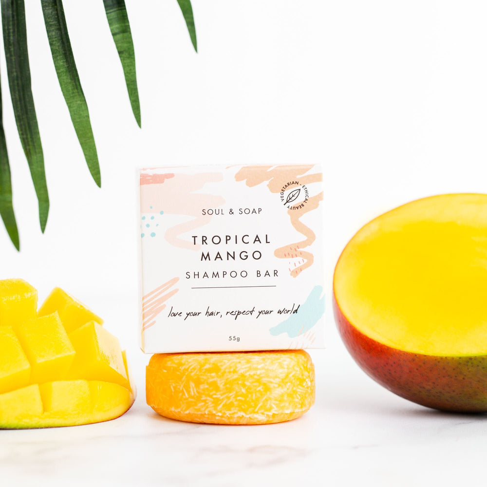Tropical Mango Solid Shampoo Bar - Soul and SoapSolid Shampoo